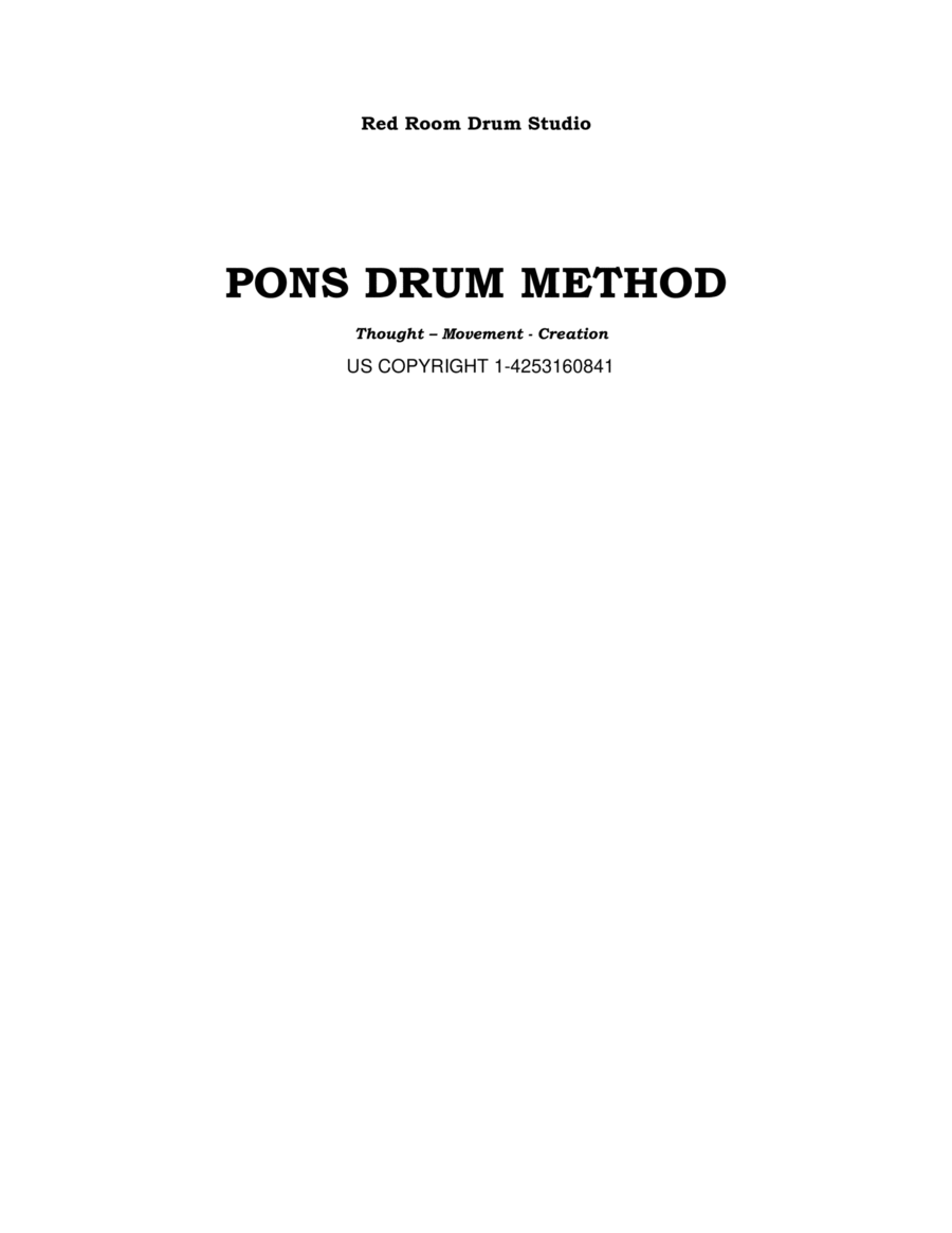 PONS DRUM METHOD Drum Set scores gallery preview page 1