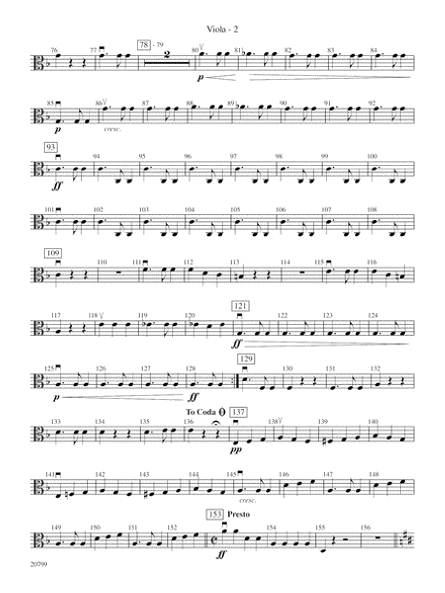 Symphony No. 9 (2nd Movement): Viola Full Orchestra scores gallery preview page 2