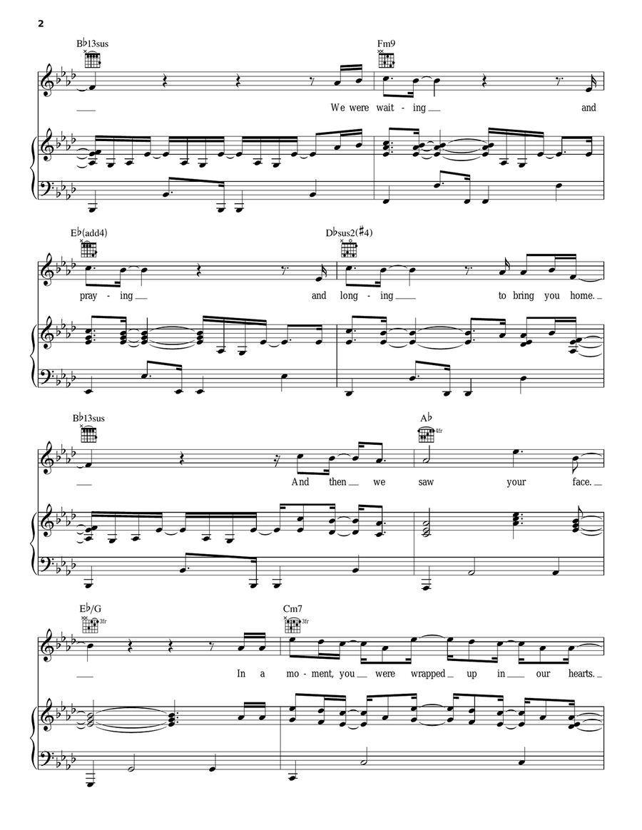 So Far To Find You Piano, Vocal, Guitar scores gallery preview page 2