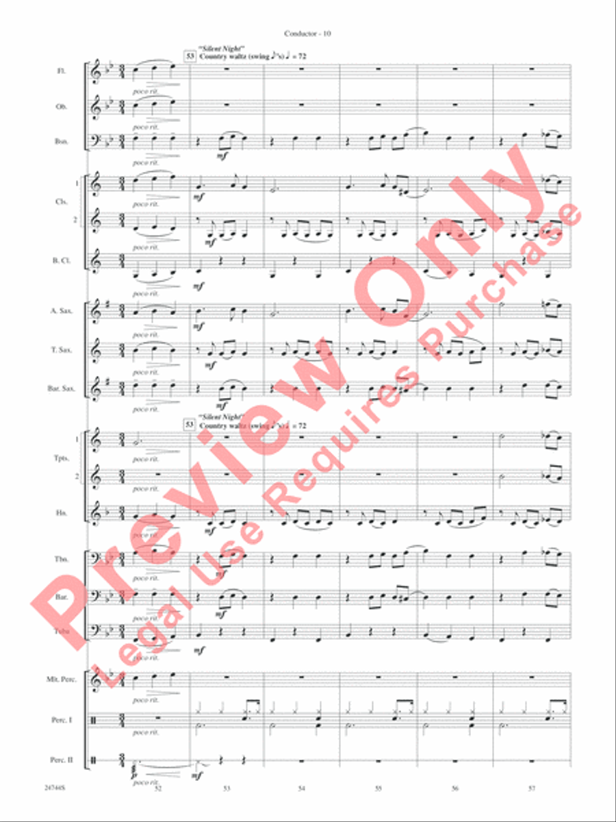 Down Home Christmas Concert Band scores gallery preview page 12