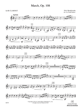 March, Op. 108: 1st B-flat Clarinet