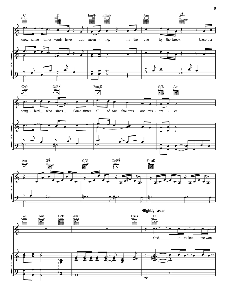 Stairway To Heaven Piano, Vocal, Guitar scores gallery preview page 3