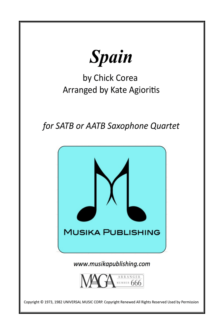 Spain Saxophone Quartet scores gallery preview page 1