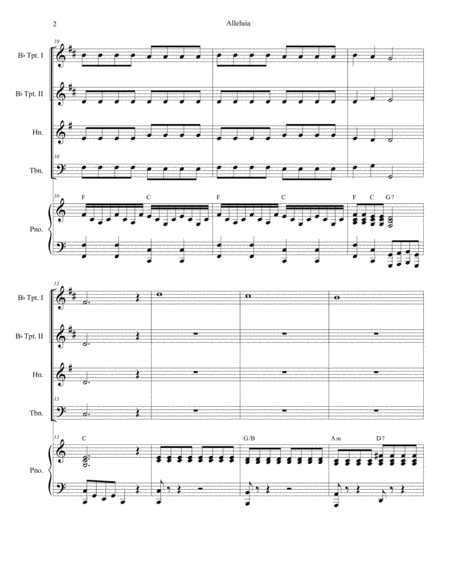 Alleluia (for Brass Quartet) image number null