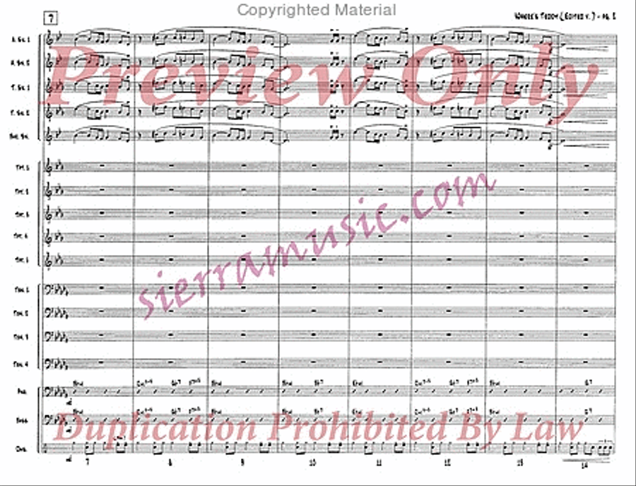 Where's Teddy (edited v.) Jazz Ensemble scores gallery preview page 3