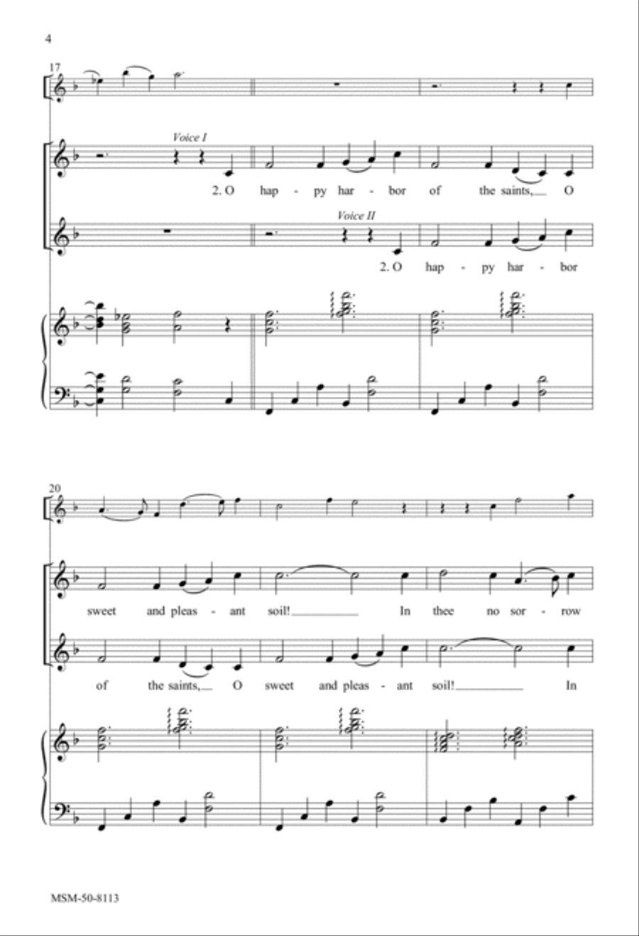 Jerusalem, My Happy Home Harp scores gallery preview page 4