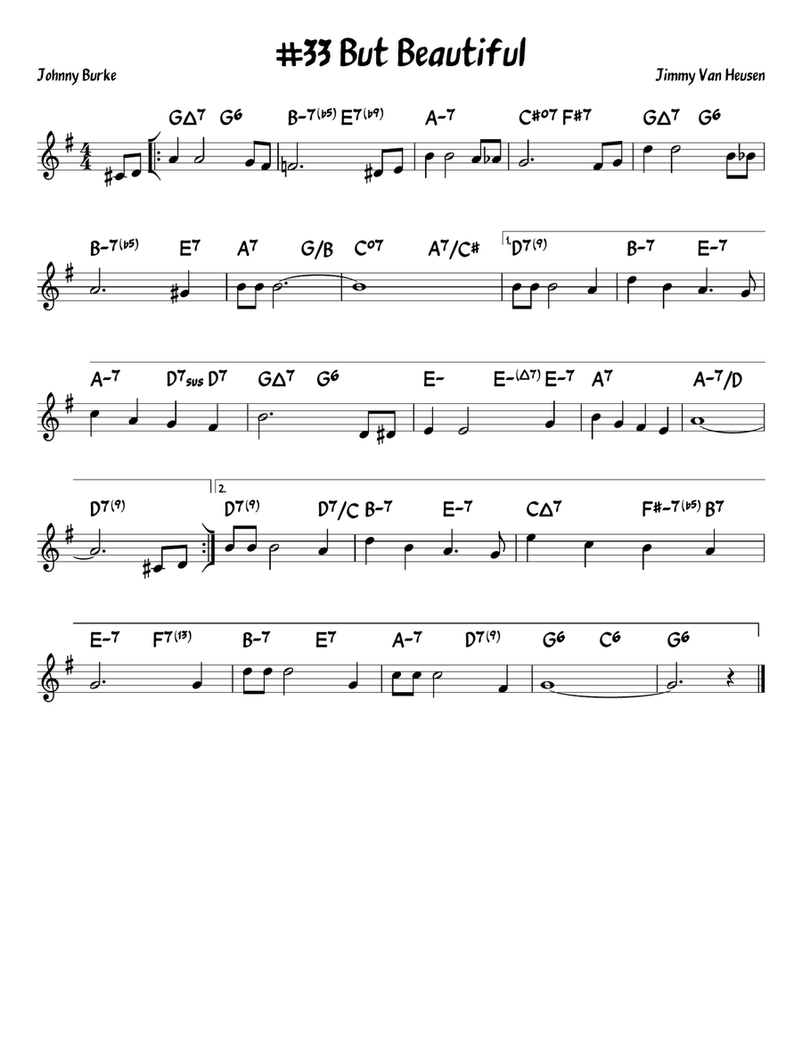 But Beautiful Piano scores gallery preview page 1