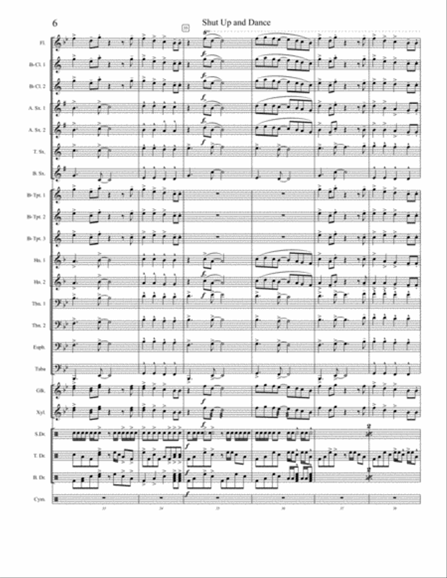 Shut Up And Dance Small Ensemble scores gallery preview page 6