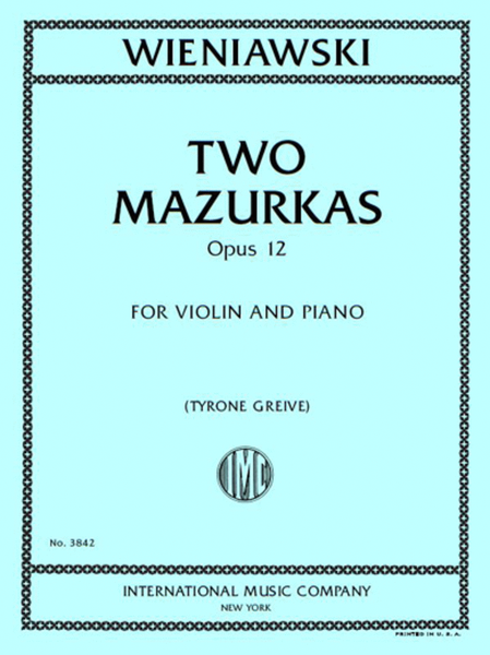 Two Mazurkas, Op.12