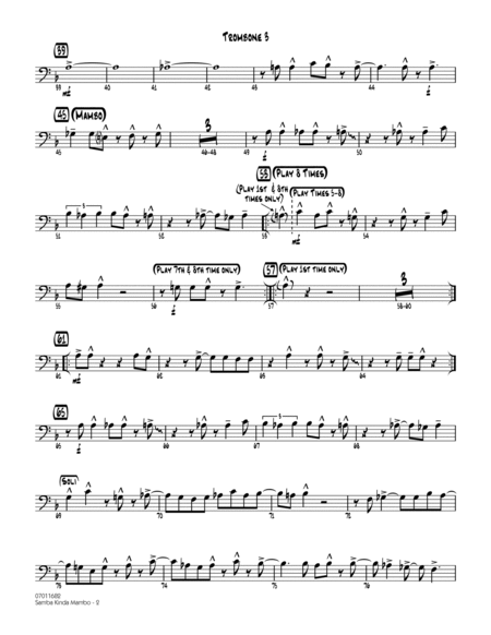 Samba Kinda Mambo - Trombone 3