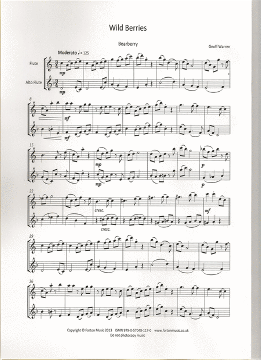 Wild Berries Flute scores gallery preview page 2