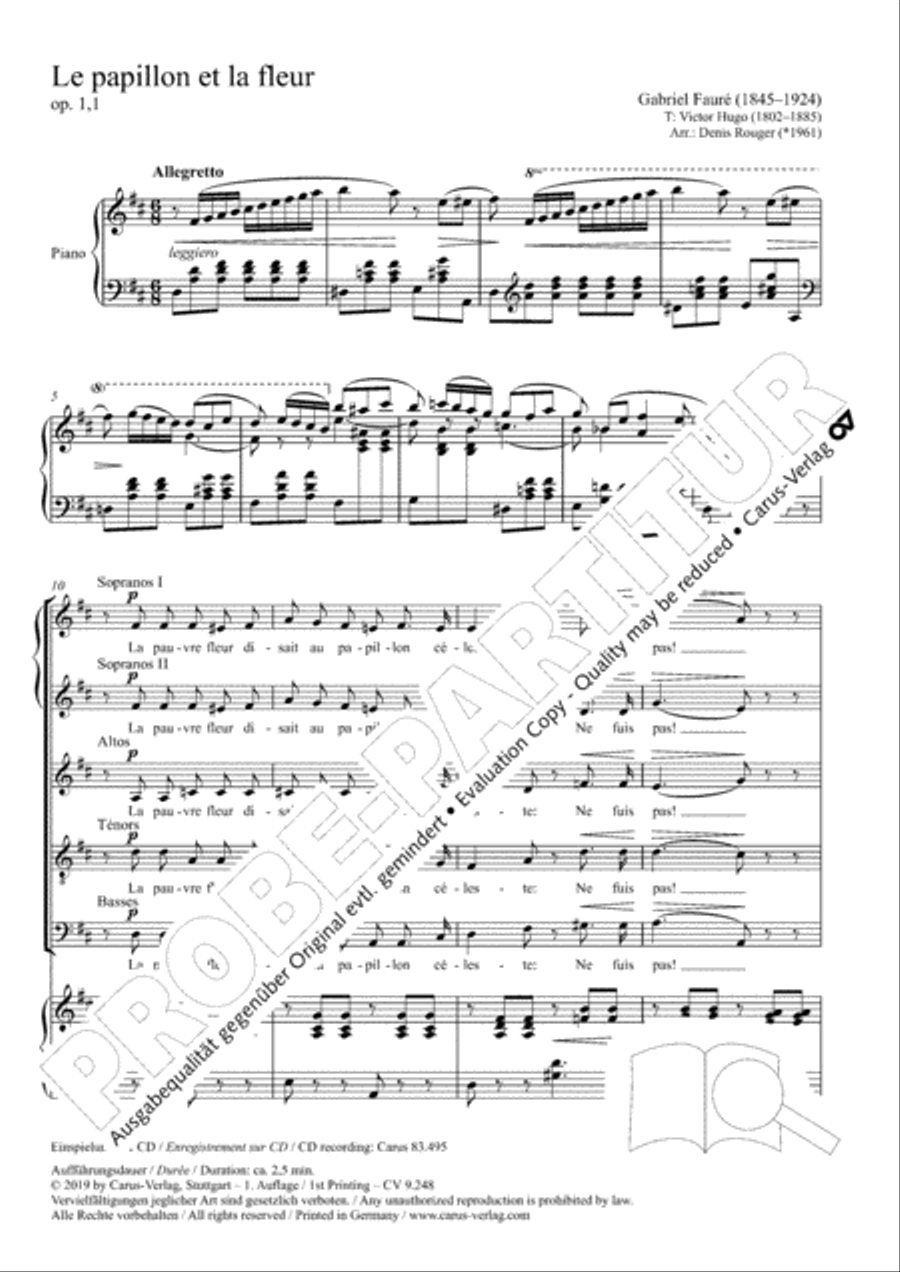 Le papillon et la fleur SSATB scores gallery preview page 2