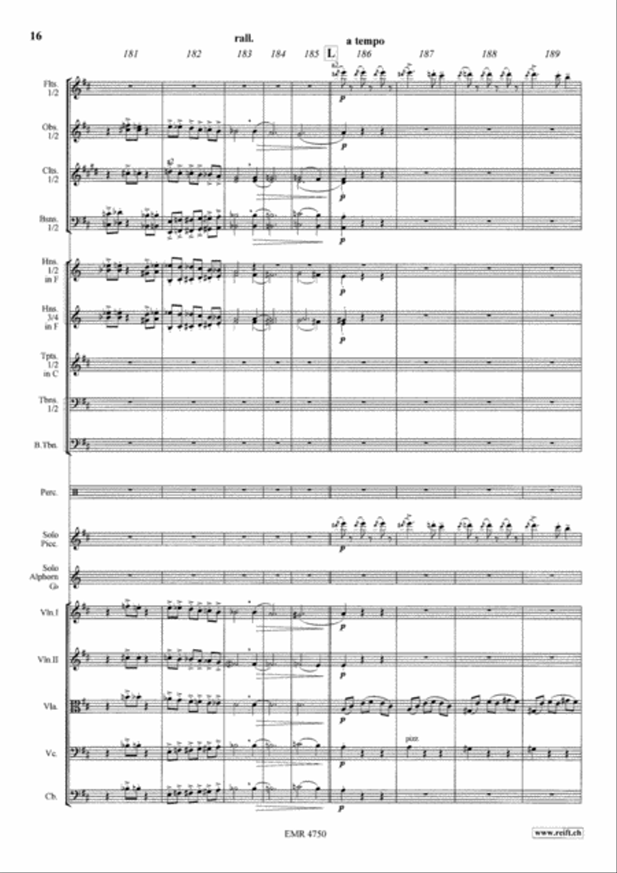 Capriccio Sur Deux Chants Populaires Orchestra scores gallery preview page 16