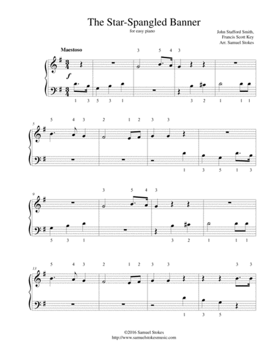 The Star-Spangled Banner - for very easy piano image number null