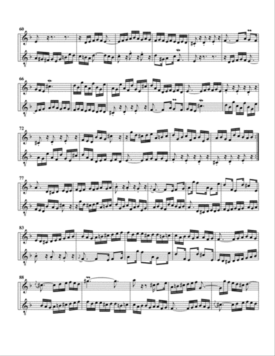 Canon 2 from Art of Fugue, BWV 1080 (arrangement for recorders) Woodwind Duet scores gallery preview page 4