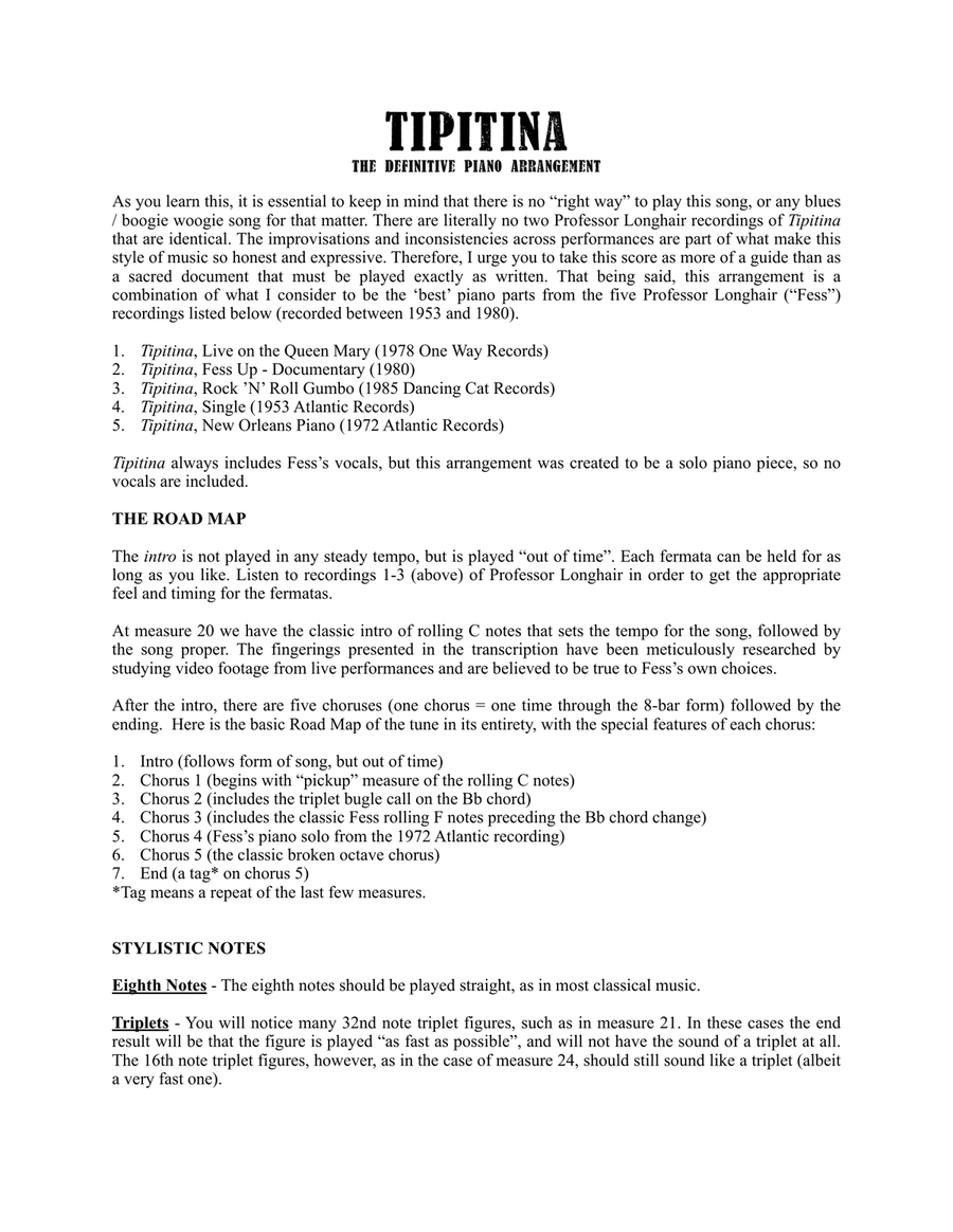 Tipitina Piano Solo scores gallery preview page 2