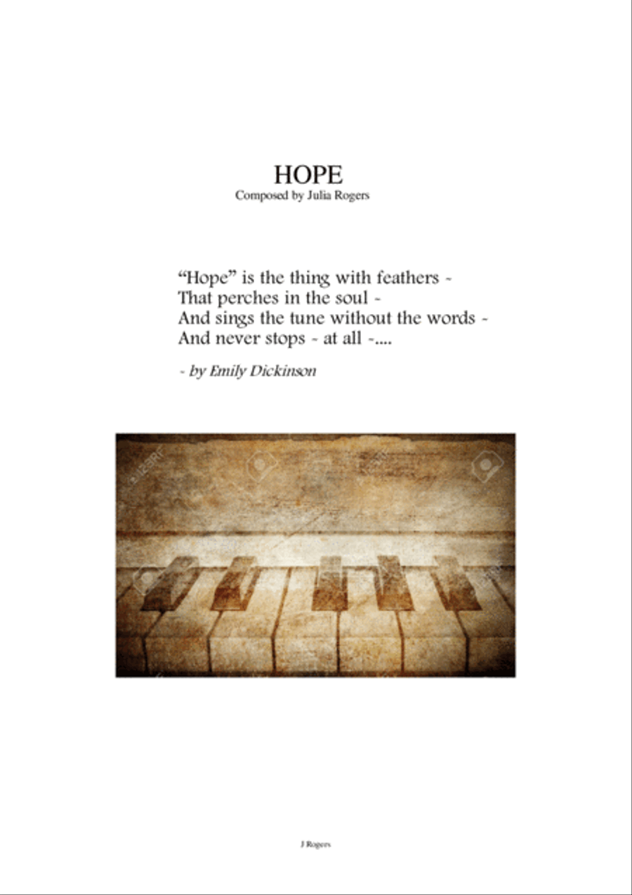 Hope Piano Solo scores gallery preview page 1