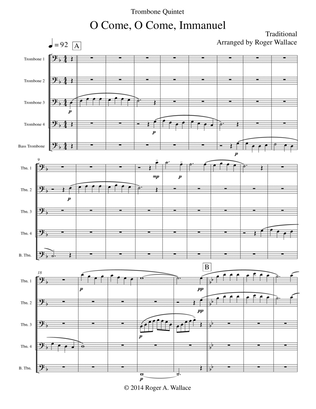 O Come, O Come, Immanuel (Emmanuel) - Low Brass Quintet