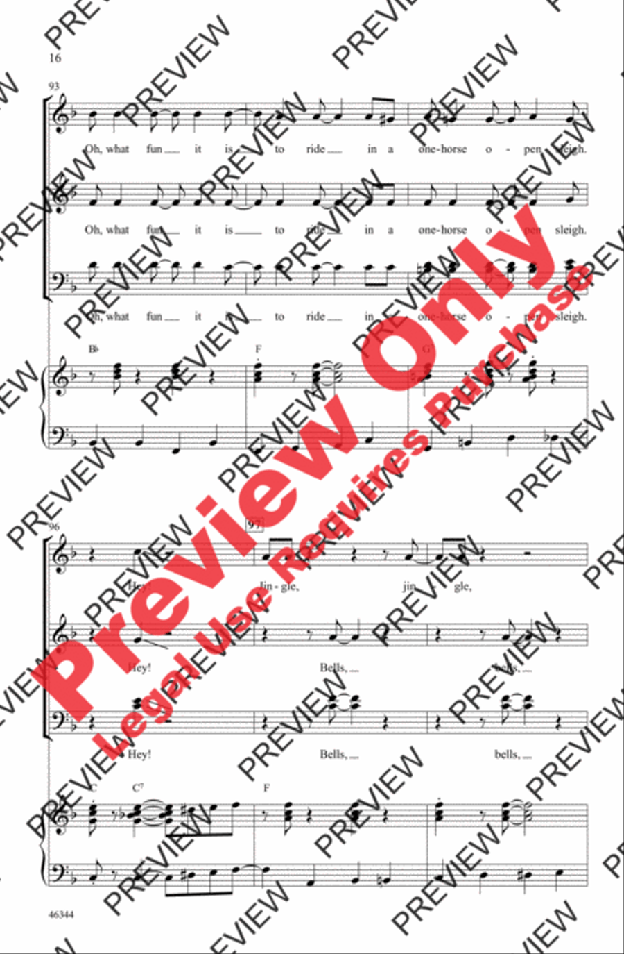 Jingle Bells Jingle Bells 4-Part scores gallery preview page 16