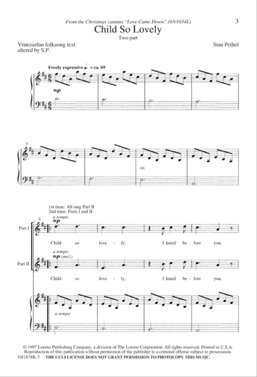 Child So Lovely 2-Part scores gallery preview page 3