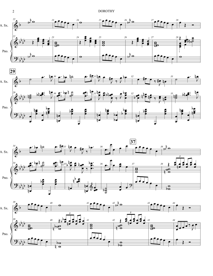 Dorothy Alto Saxophone scores gallery preview page 5
