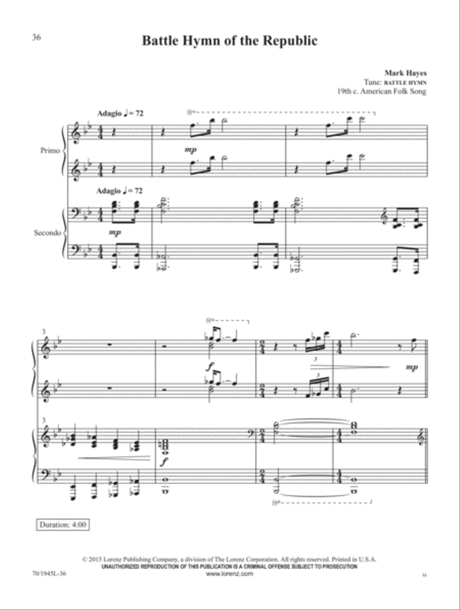 Come, Christians, Join to Play! Piano Duet scores gallery preview page 19