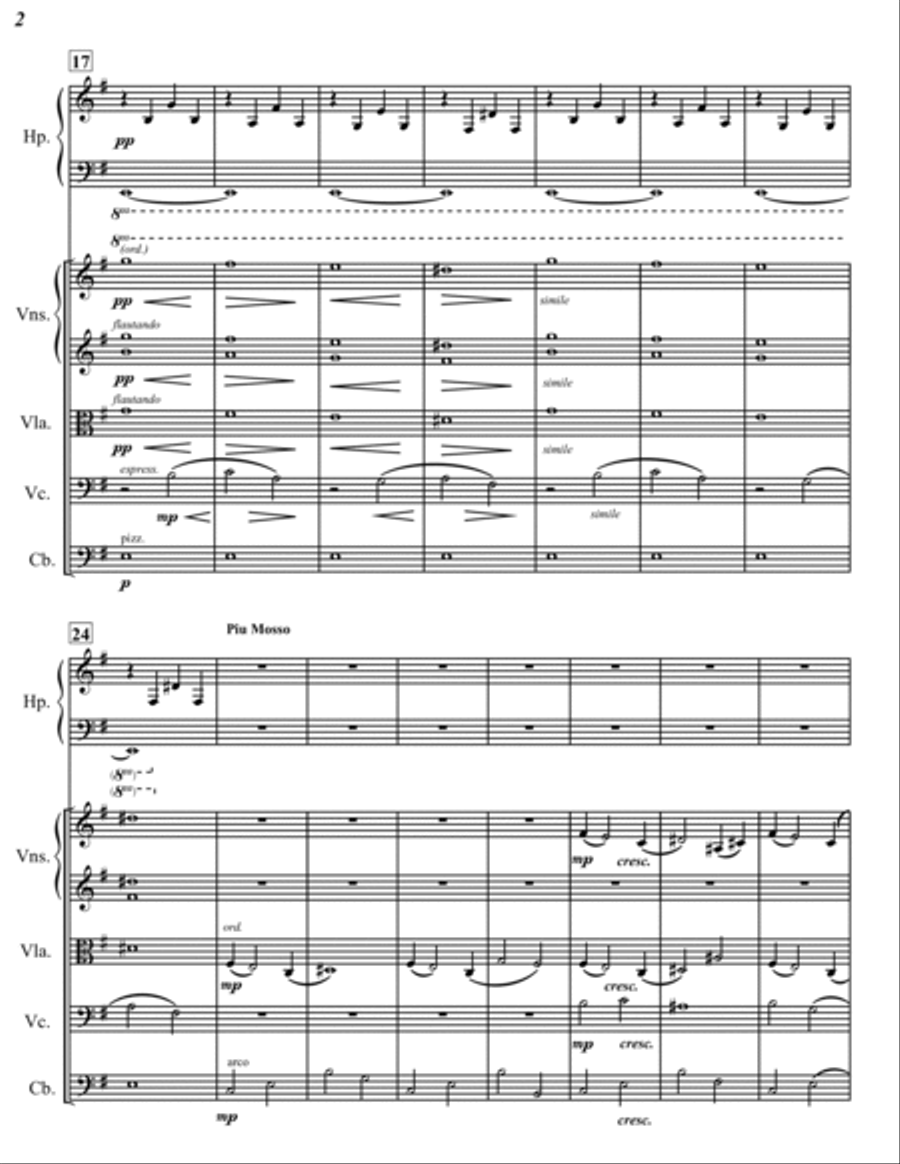 Shadows of the Soul for Strings and Harp String Orchestra scores gallery preview page 2