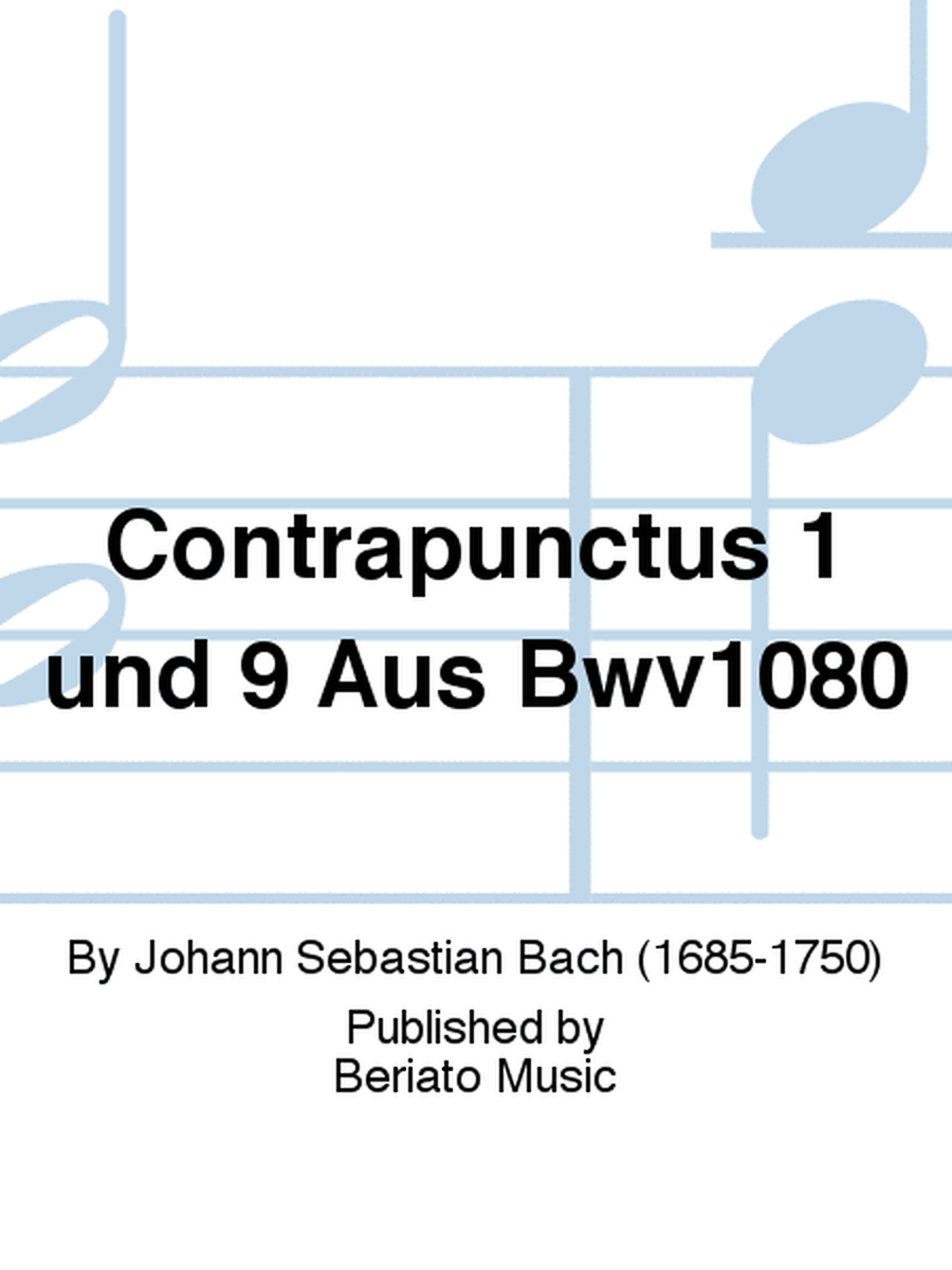 Contrapunctus 1 und 9 Aus Bwv1080