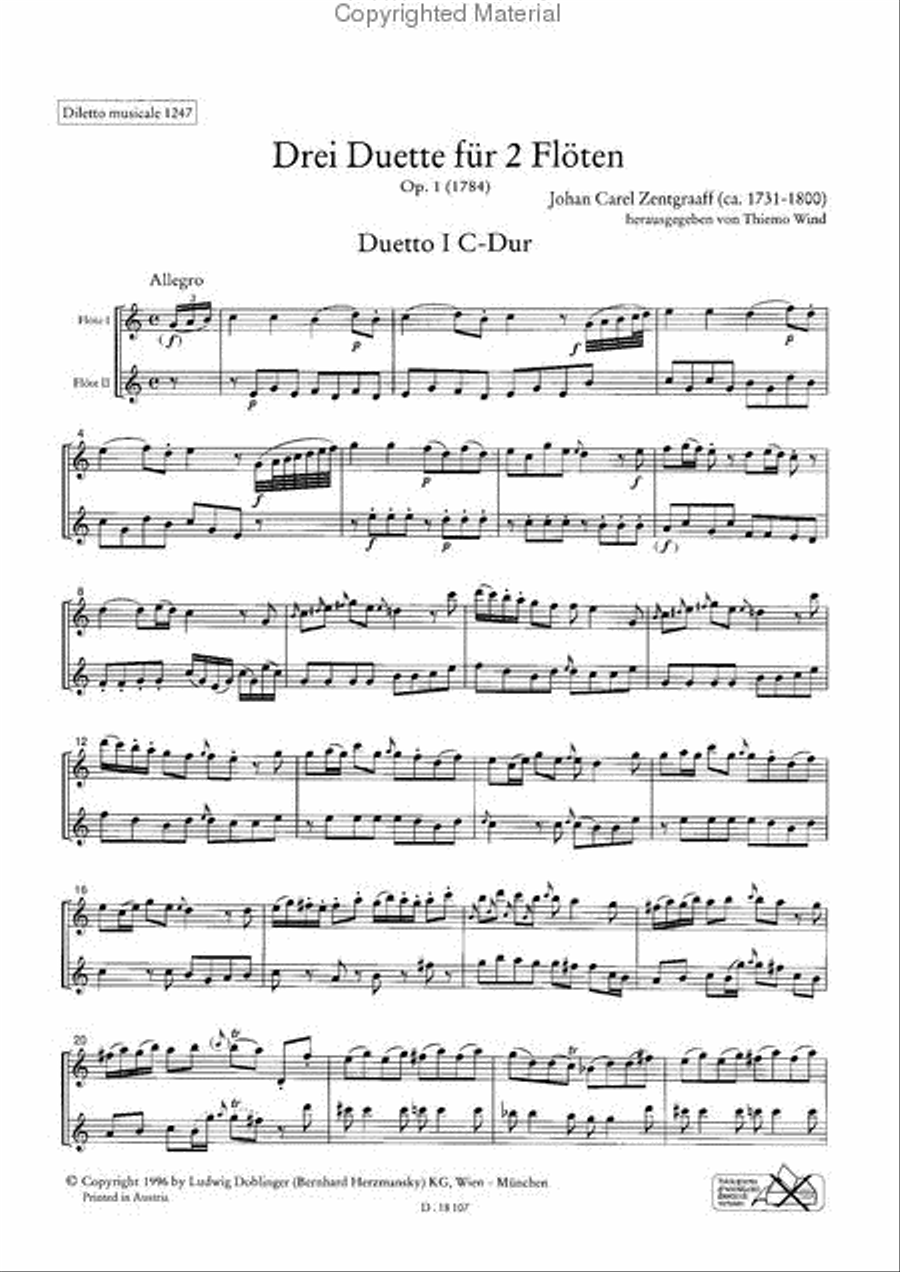 Duetto I C-Dur Flute Duet scores gallery preview page 2