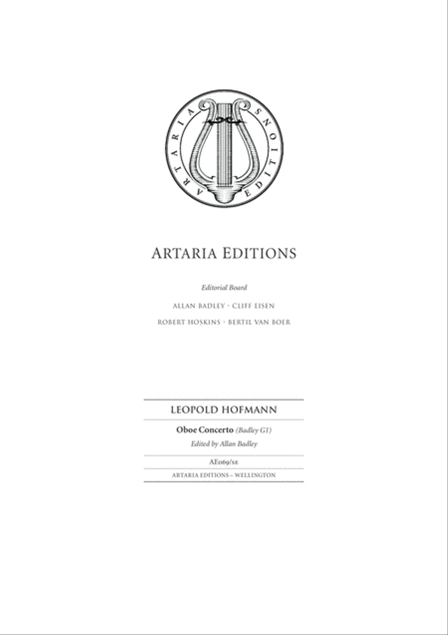 Oboe Concerto in G major (Badley G1, Study Edition) Piano scores gallery preview page 1