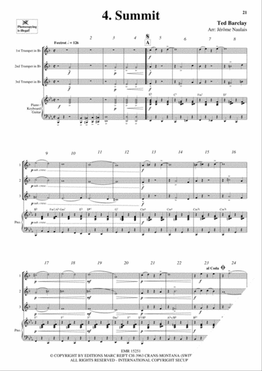 3 Trumpets & Piano Vol. 7 Trumpet Trio scores gallery preview page 6