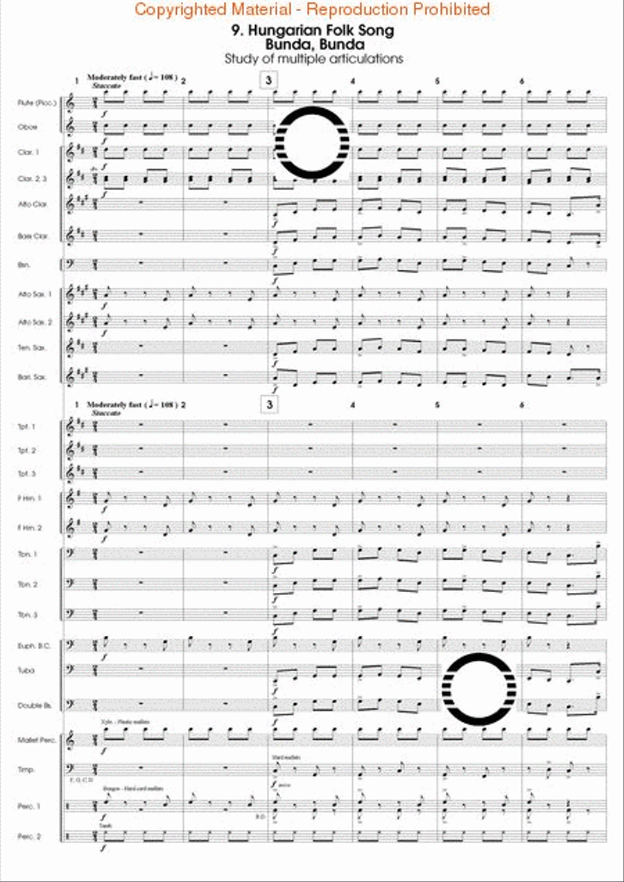 Articulation Studies Concert Band scores gallery preview page 21