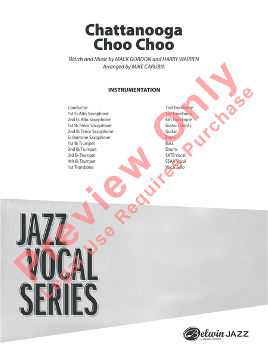 Chattanooga Choo Choo Jazz Ensemble scores gallery preview page 2