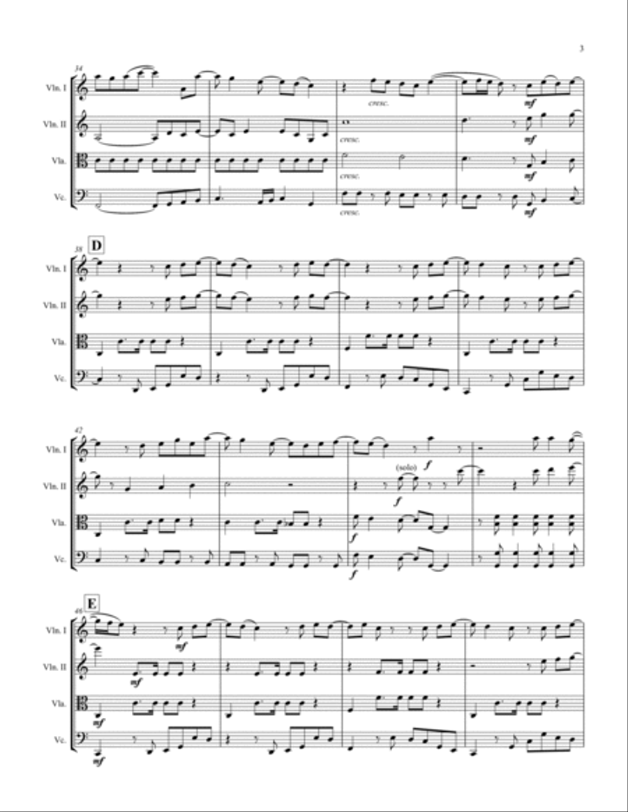 Where You Lead Where You Lead String Quartet scores gallery preview page 3