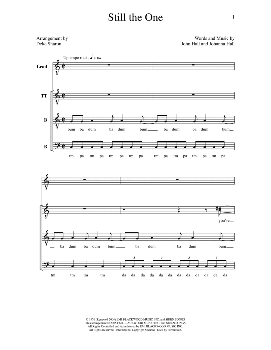 Still the One TTBB scores gallery preview page 1