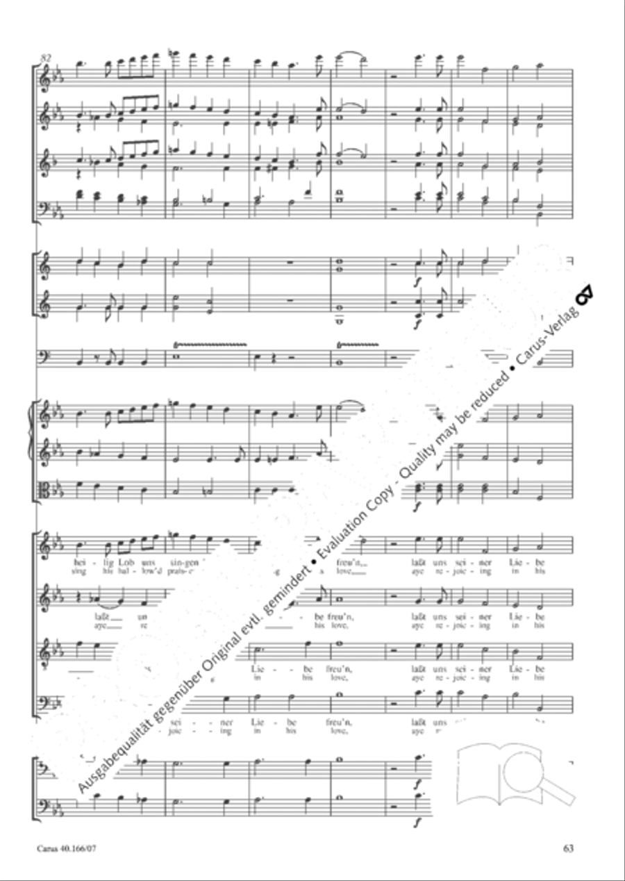Hymn; Three sacred songs; fugue (Hymne; Drei geistliche Lieder und Fuge) Orchestra scores gallery preview page 64