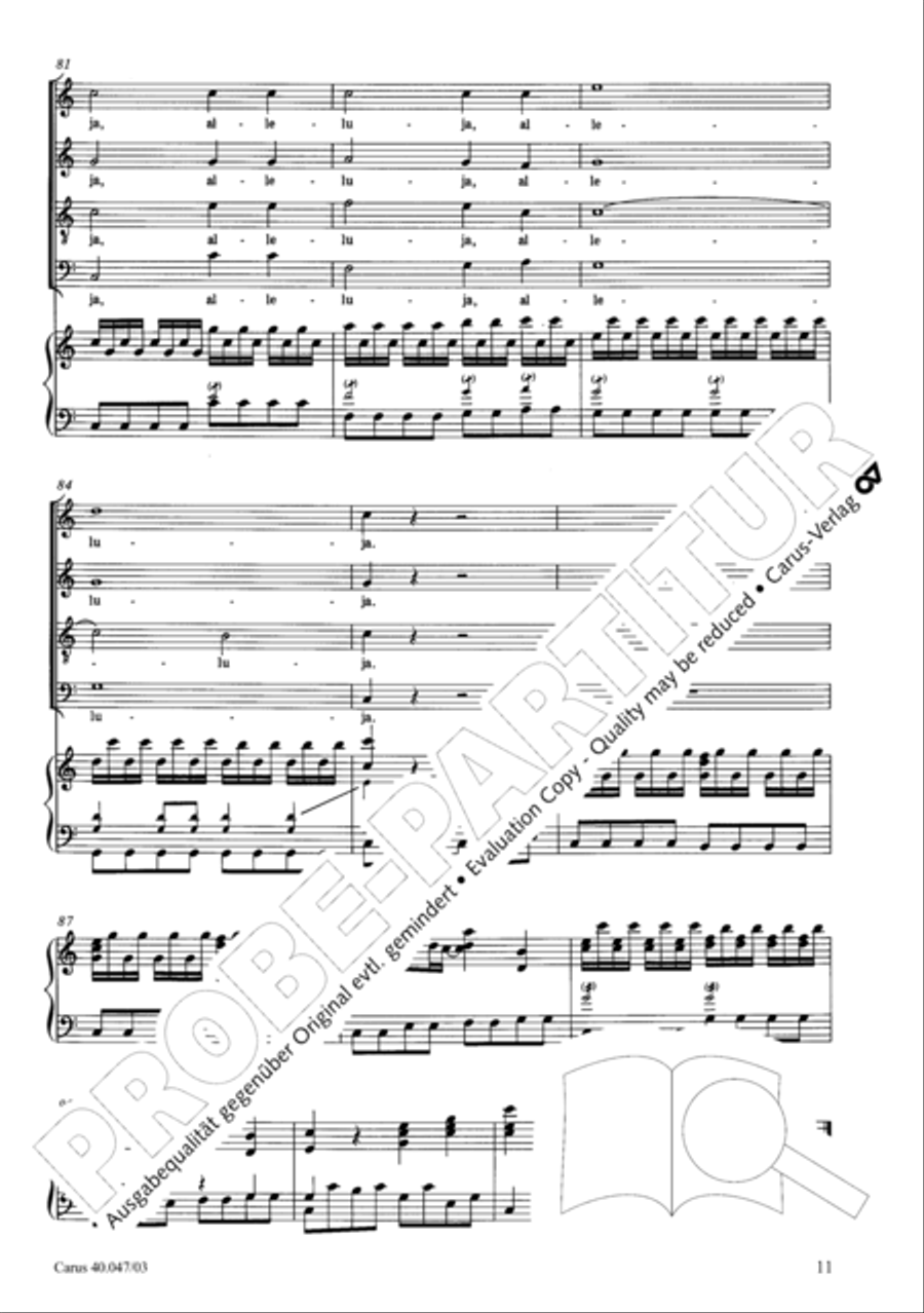 Regina coeli in C major 4-Part scores gallery preview page 12