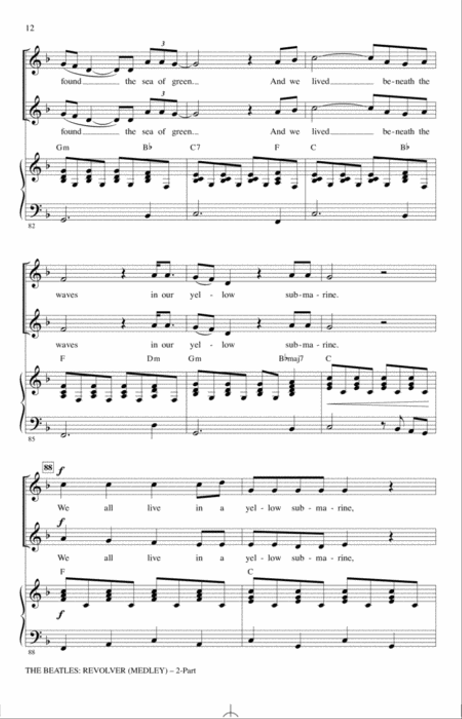 The Beatles: Revolver (Medley) (arr. Alan Billingsley) 2-Part scores gallery preview page 11