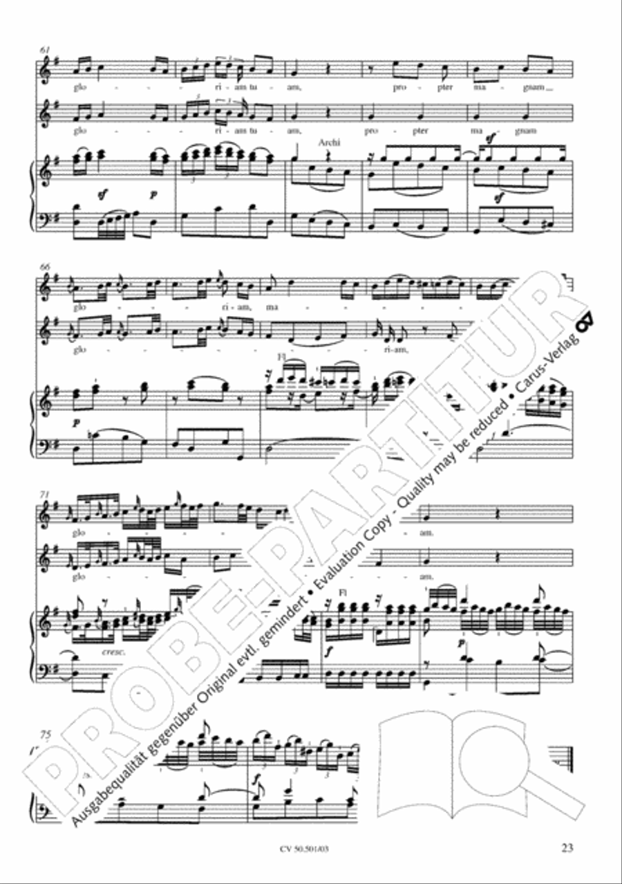 Mass in C Major 4-Part scores gallery preview page 24