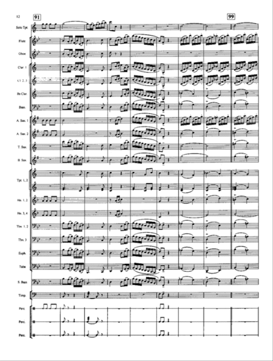 Allegro from Concerto for Trumpet Concert Band scores gallery preview page 11