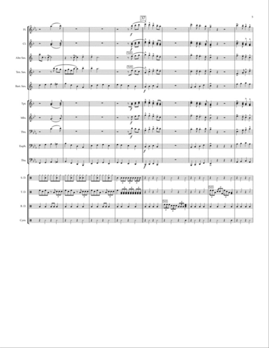 Fly Me To The Moon (in Other Words) Marching Band scores gallery preview page 5