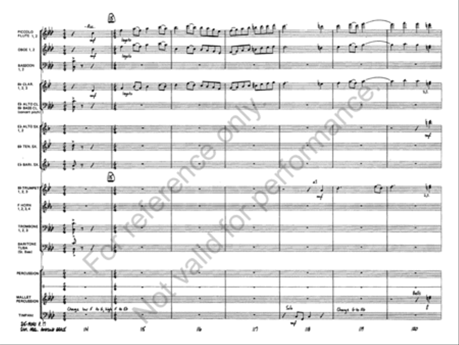 Symphonic Variations on Amazing Grace Concert Band scores gallery preview page 18