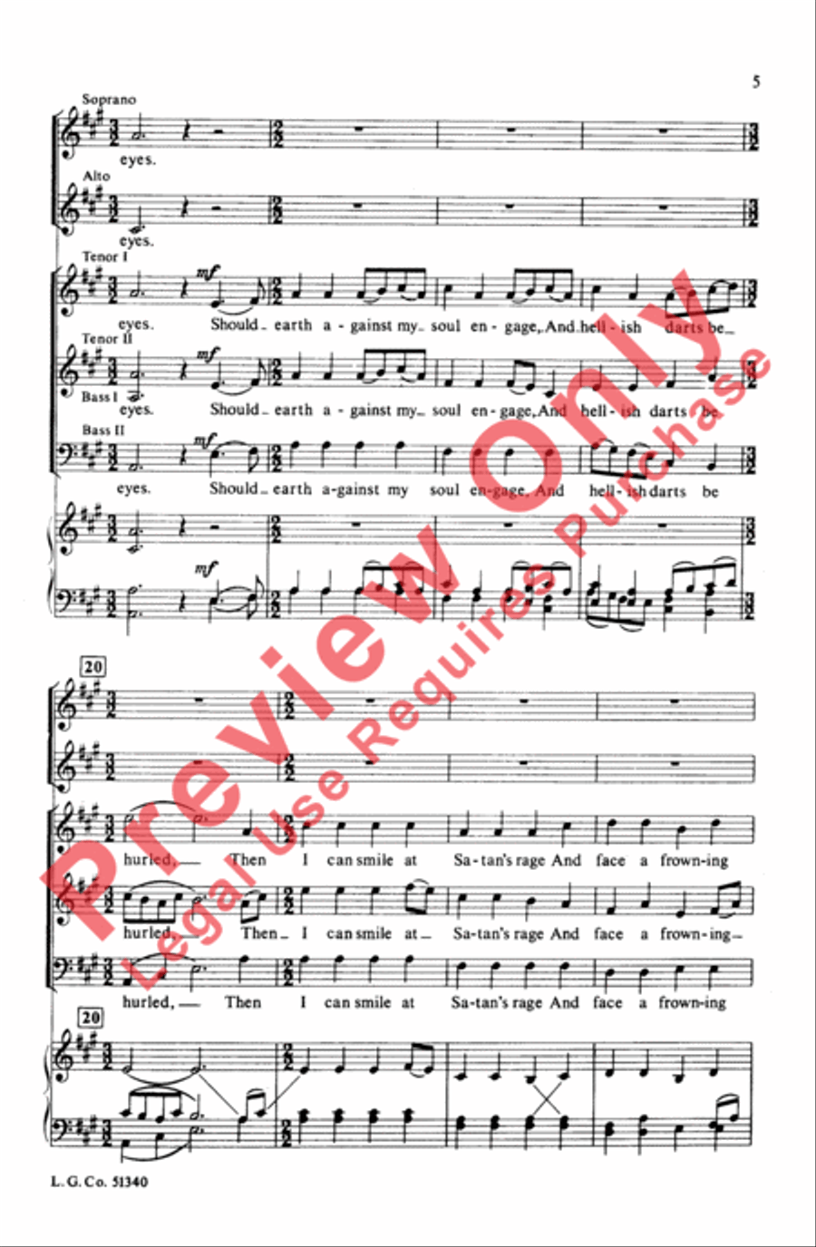 When I Can Read My Title Clear 4-Part scores gallery preview page 4