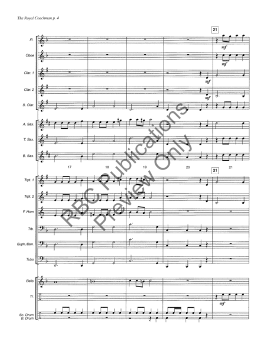 Royal Coachman (Score) Royal Coachman (Score) Concert Band scores gallery preview page 7