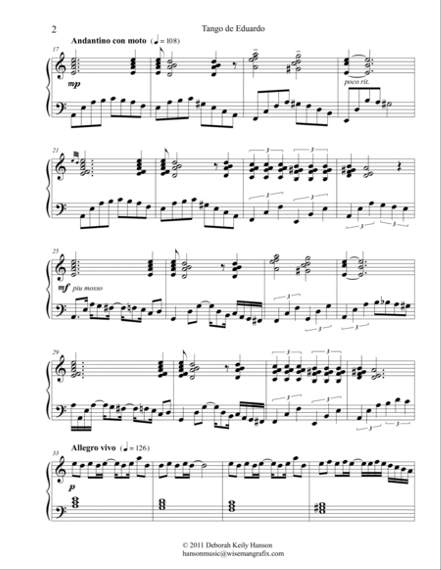Tango de Eduardo Tango de Eduardo Piano Method scores gallery preview page 2