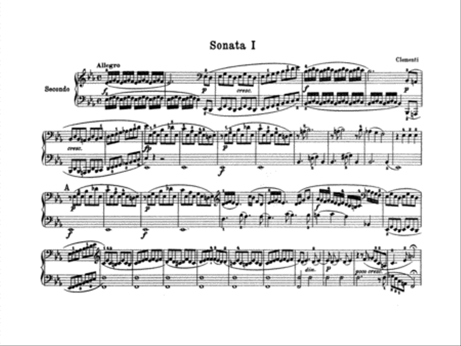 Clementi: Sonatas Clementi: Sonatas Piano Duet scores gallery preview page 1