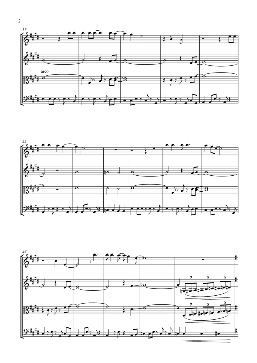 Lovely Day String Quartet scores gallery preview page 2