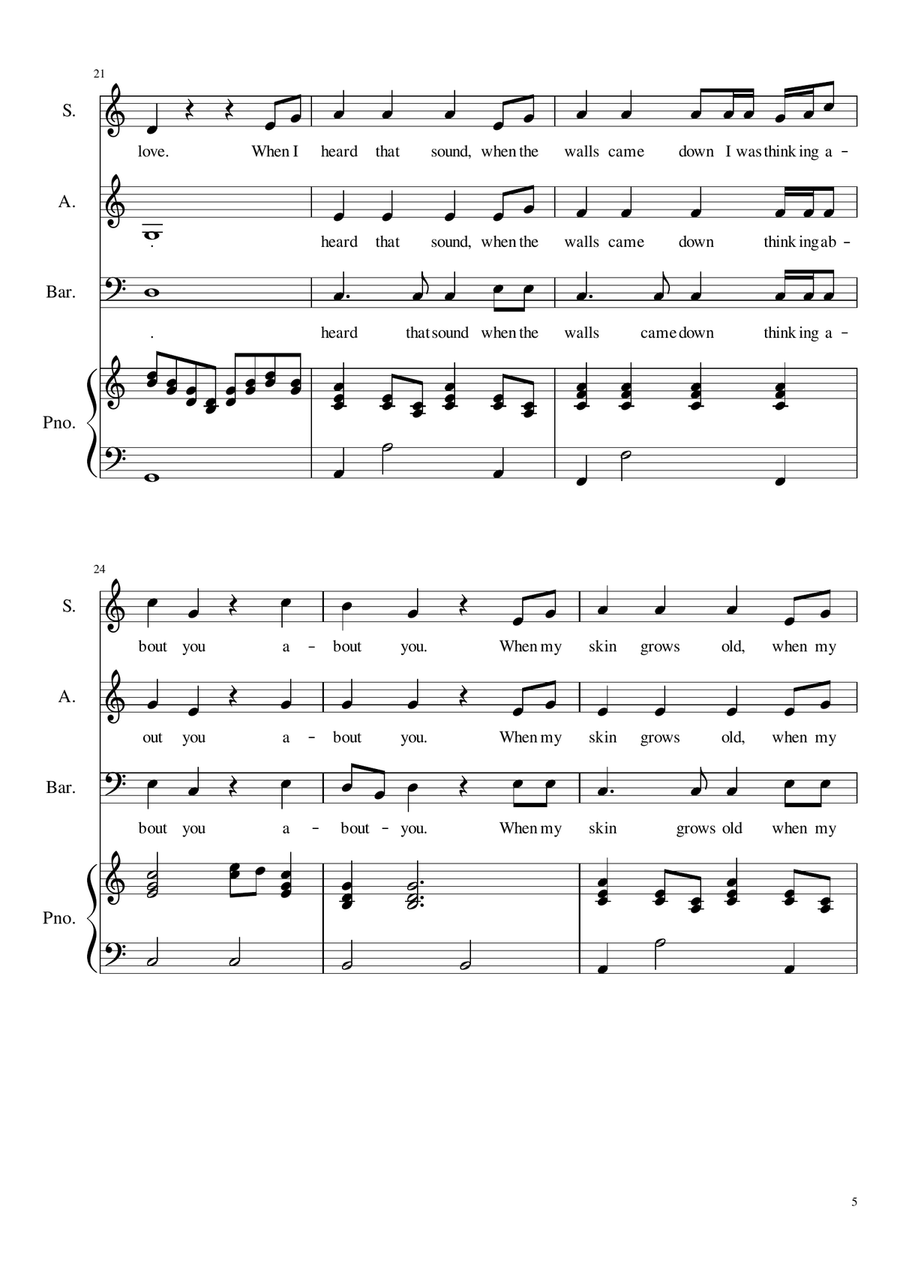 Skin (Rag n Bone Man) 3-Part scores gallery preview page 5