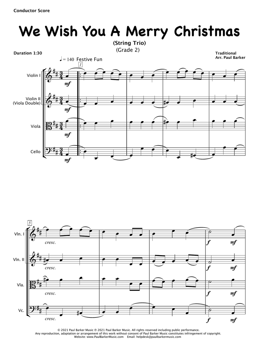 Christmas String Trios - Book 1 String Trio scores gallery preview page 3