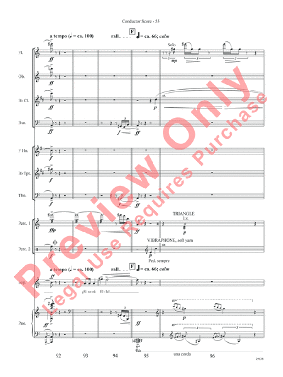 Three Spanish Songs (for Soprano and Wind Ensemble) Concert Band scores gallery preview page 60
